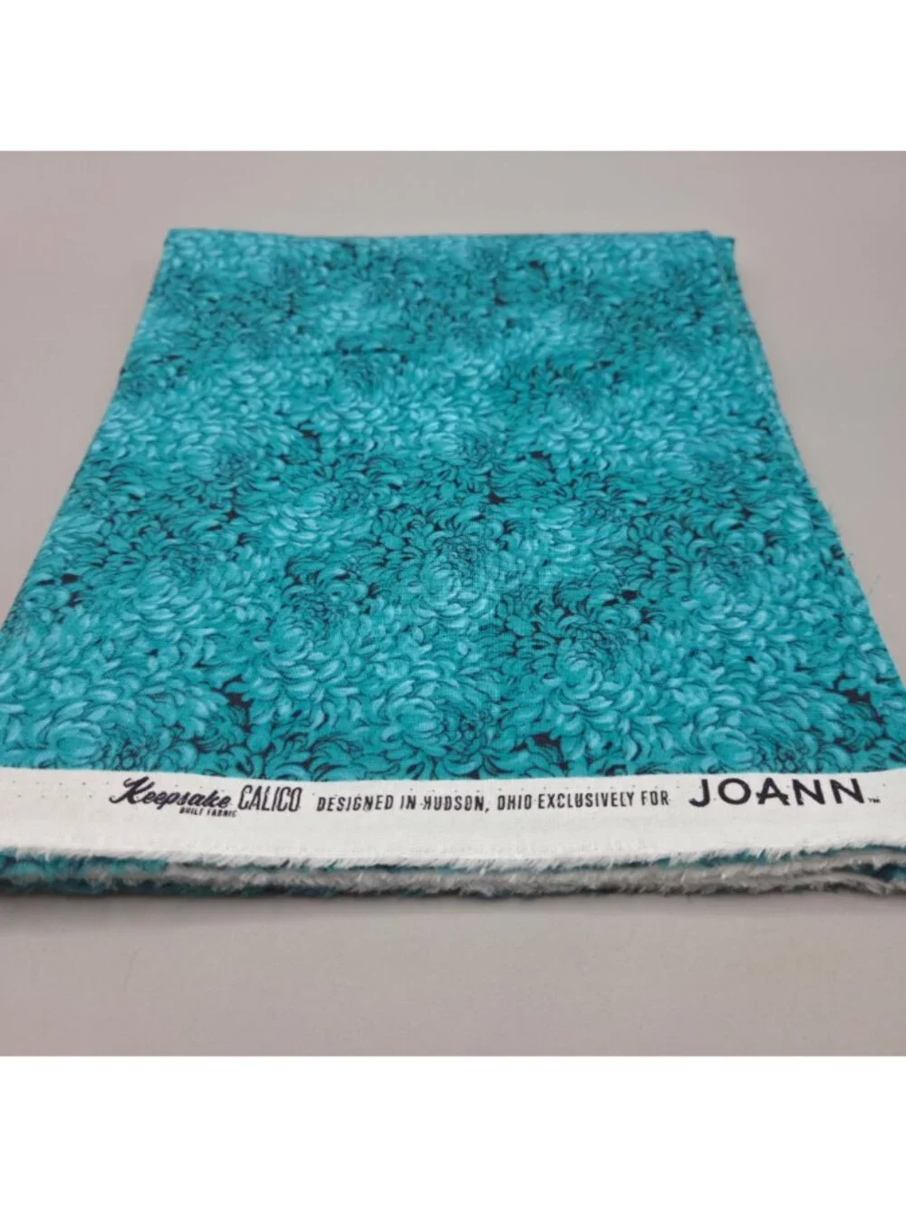 Keepsake Calico Floral Teal Packed Petals Quilting Fabric Prewashed 2 Yards